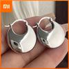 925 Sterling Silver Vintage Earrings For Women Trendy Simple Gold Big Ball Earring Jewelry Prevent Allergy Party Accessories