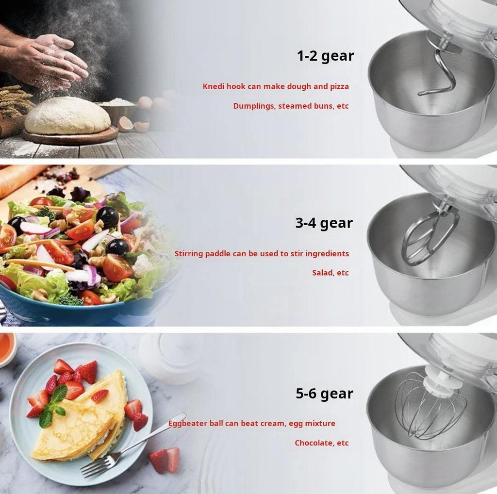 8L Multifunctional Kitchen Mixer - Dough & Egg Beater for Home Use