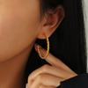 Wind Button Ring Earrings Size Circle Titanium Steel Stud Earrings Do Not Fade Female Gifts Girlfriends