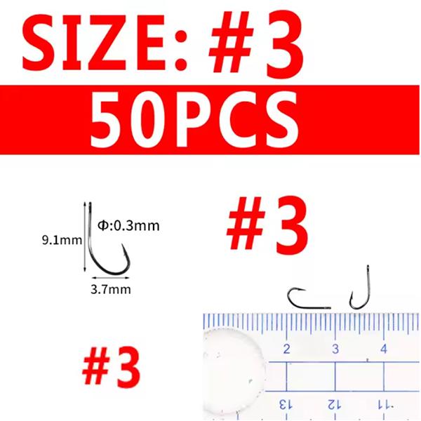 50/25PCS Multiple Purpose High Carbon Steel Fish Hook Nmyph Fly Sabiki Rig Hook Carp Fishing Hook Saltwater Jig Lure Hooks