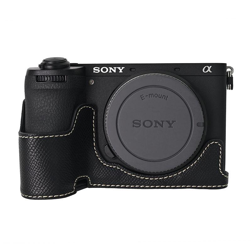 PU-Leder Kamera Halbtasche für Sony A6700 Akkuöffnung Abdeckung Skin