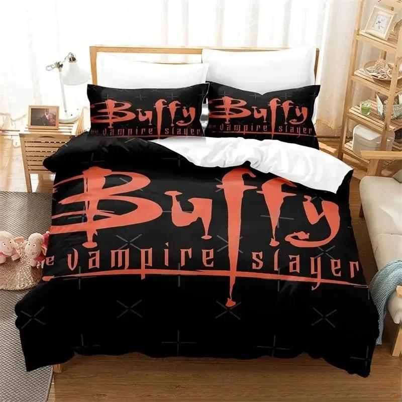 Set Biancheria da Letto Stampa 3D Buffy l'ammazzavampiri per Bambini e Bambine, Singolo, Matrimoniale, Copripiumino, Federa, Letto, Bambini, Adulti, Piumone