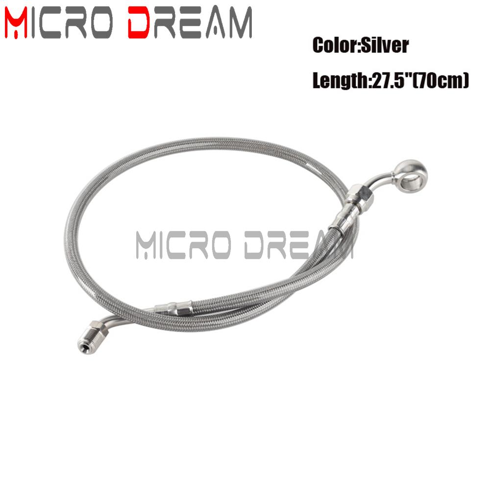 60/70/75cm Braided Brake Pipe Line Cable Oil Hose Tube For Harley Softail Slim Street Bob Low Rider S ST Deluxe 18-23 FLHC FLFB
