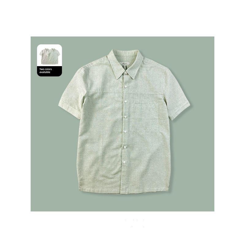 Same Style as in the Mall | Menseye Men's Short-Sleeved Shirt with Patch Pockets, Loose and Stylish, New Summer Style