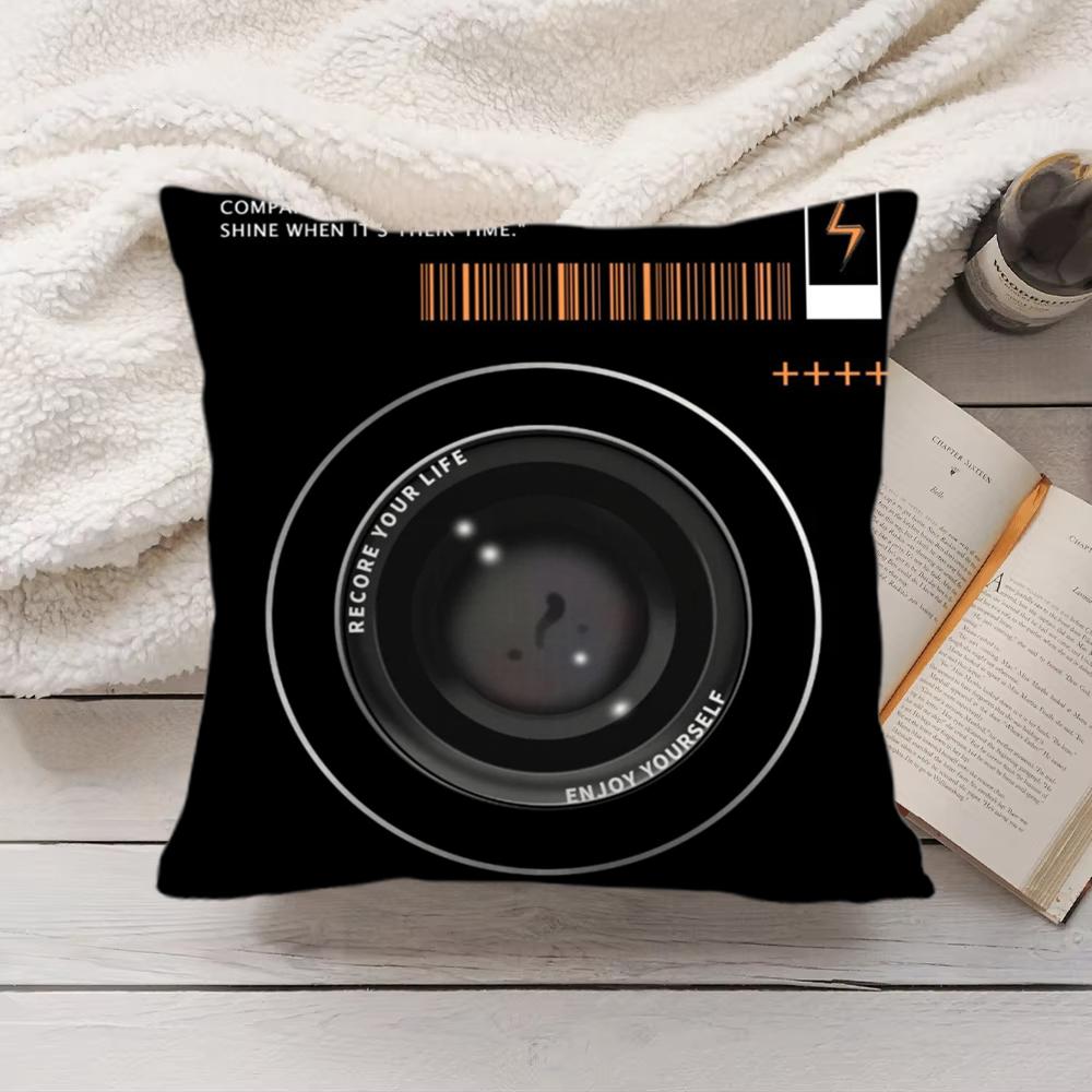 Be Happy and Good Luck Cushion Cover Short Plush DoubleSided Printing Home Machine Washable In Warm Winter Pillow Cover