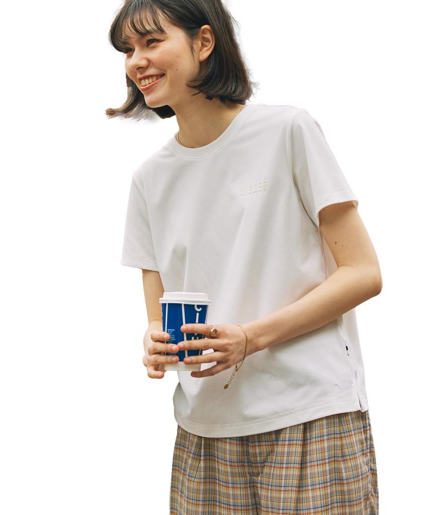 Aigle Official Prime Flex Logo Size M T-Shirt, Moisture-Wicking, Quick-Drying, Women's, White,