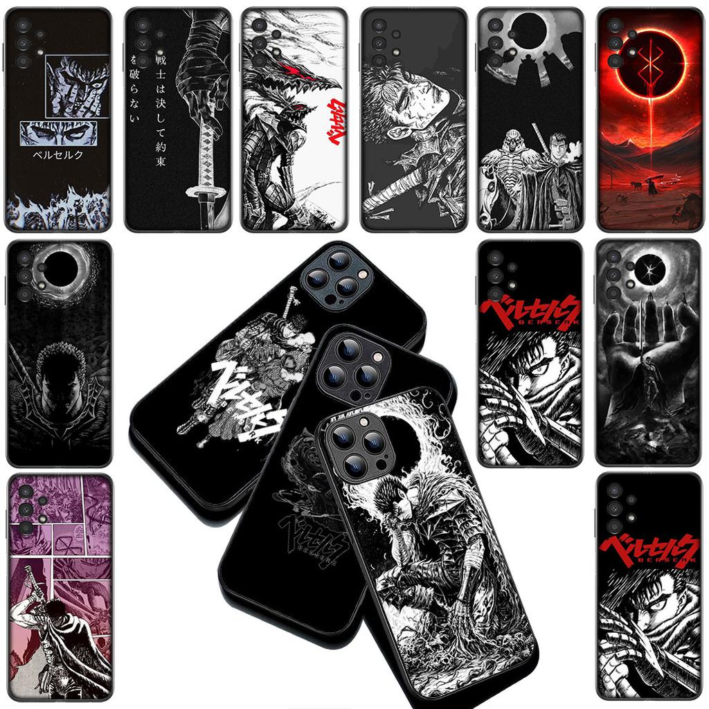 Berserk Cartoon Guts Silicone Cover for Samsung Galaxy S22 S21 S20 FE Ultra Plus A07 A15 A16 A17 A25 A37 A57 + Coque Phone Case