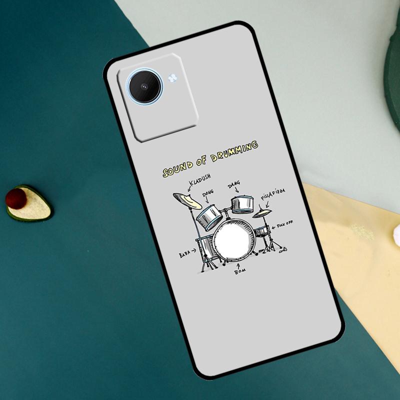 Musical Instrument Drum For Realme 15 14 10 11 12 13 Pro Plus C65 C67 C71 C63 C61 C55 C51 C53 C75 GT6 GT7 Pro Case