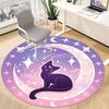 1pc Sailor Moon Cat Office Round Area Rug, Indoor Mat Suitable For Office, Under Office Chairs Bedroom Living Room Home Decor, Room Deco