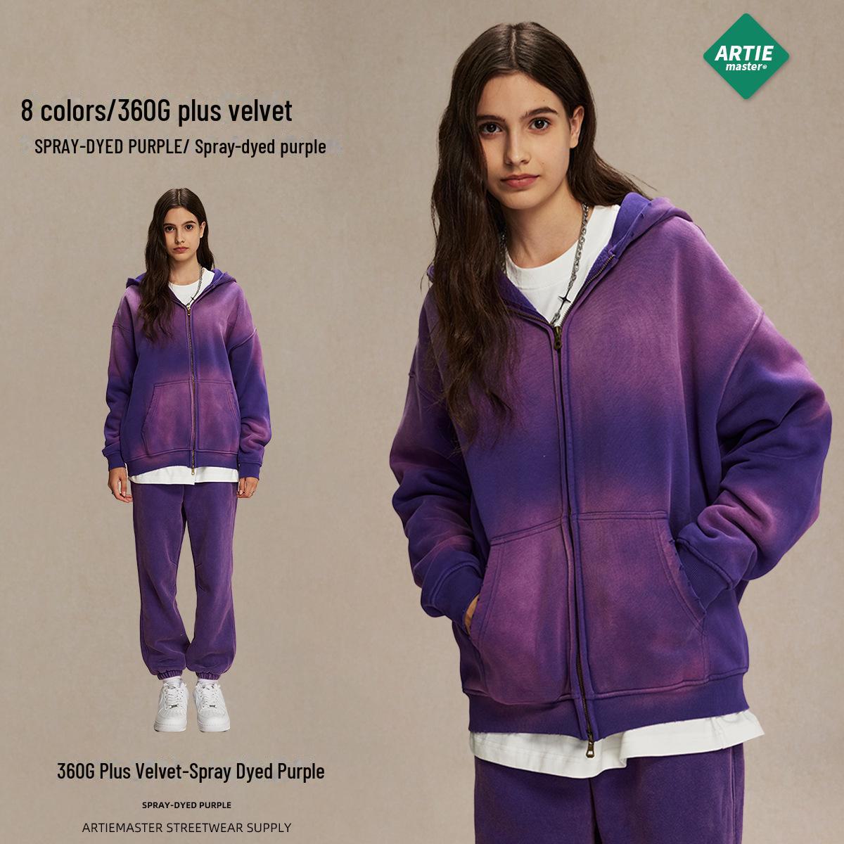 

ARTIE Мужская зимняя унисекс-толстовка с капюшоном на двойной молнии 2024 года XXL