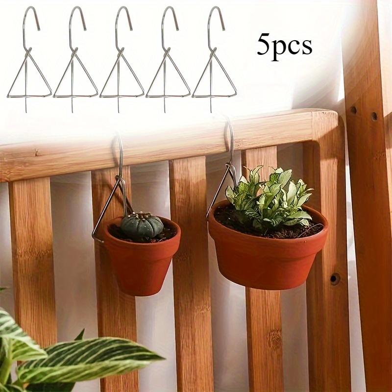 

5 шт. Сверхпрочные настенные крючки для подвешивания кастрюль из нержавеющей стали, Металлические держатели для растений без сверления для суккулентов и цветов, Аксессуары для декора сада и газона 5pcs