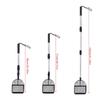 Adjustment 3 Section Stainless Steel Cats Litter Scoops Waste Shovel With Extendable Handle For Multiple Cleaning Task