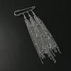 Exaggerate Long Tassel Chain Brooch Heart Imitates Pearls Multi-Layer Chain Multi Functional Fixed Pin Pants Clothes Decoration