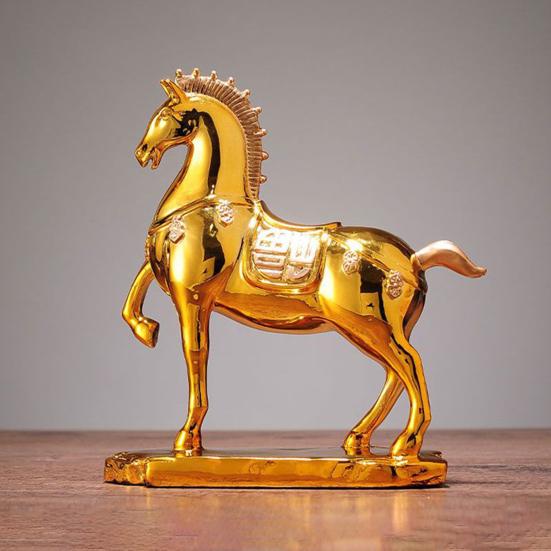 Simulated Horse Figurine Realistic Miniature Pony Resin Statue Animal Sculpture Decoration Ornament Housewarming Gift
