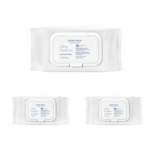 

MISSHA Super Aqua Ultra Hyalron Cleansing Oil Tissue Set (70 Sheets 1ea + 30 Sheets 2ea)