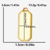 6pcs Simple Geometric Oval Water Droplets Real Gold Plated Stainless Steel Charms For Jewelry Making Supplies DIY Heart Pendant