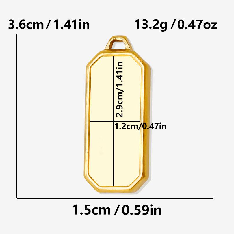 6pcs Simple Geometric Oval Water Droplets Real Gold Plated Stainless Steel Charms For Jewelry Making Supplies DIY Heart Pendant