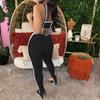 Overall Jumpsuit For Women Summer Sexy Bodycon Tube Crop And Slit Maxi Suspender Pant  Jumper Two Piece Jumpsuit