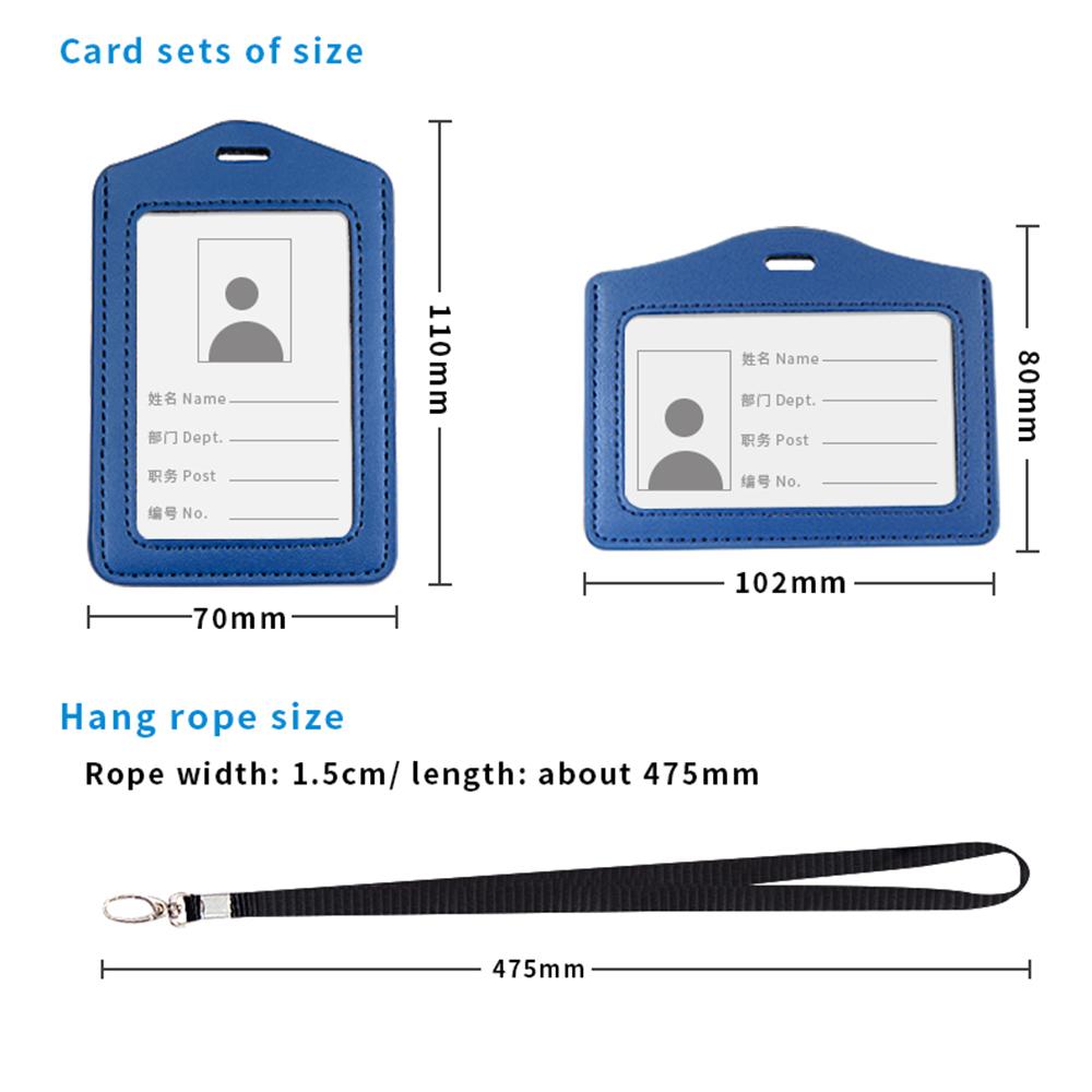 Card Holder Office Business Credit Card Holder Badge Card Case Name ID Card Cover With Neck Lanyard