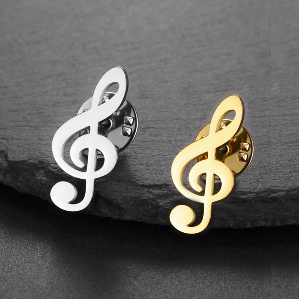 My Shape Music Note Brooch for Musican Women Girls Gifts Music Pendants Nameplate Brooch Pins Fashion Jewelry Music Lovers Gifts