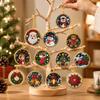 Pearl Christmas Hanging Ornaments Acrylic Board Rhinestone Decoration Set  Fireplace Wreath