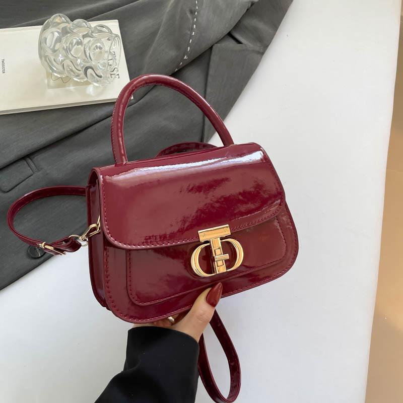 

Solid color popular lock large capacity new large capacity fashion simple crossbody portable shoulder women s bag красный