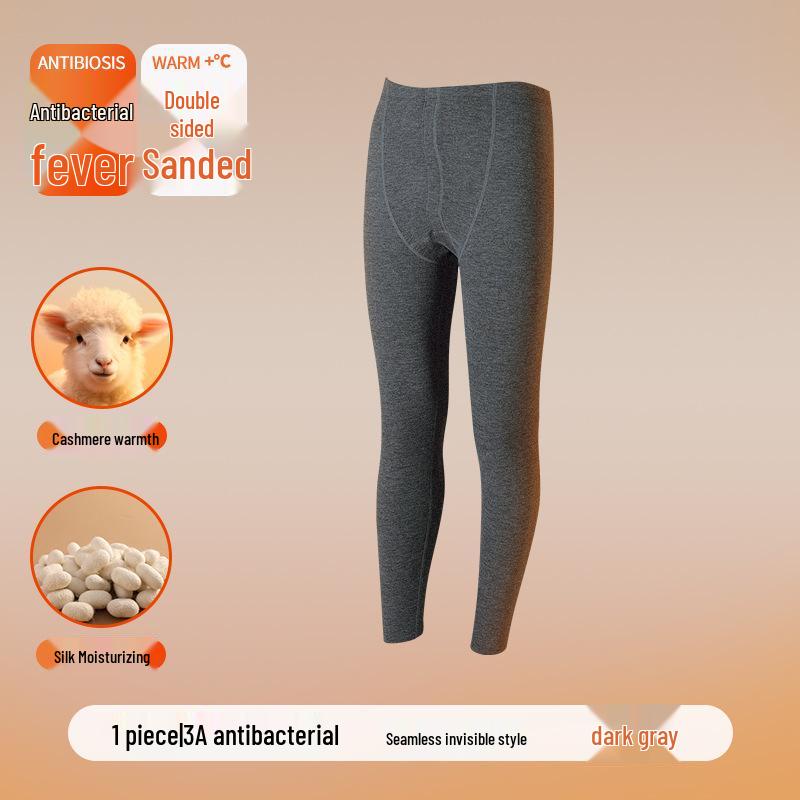 

Men s Antibacterial Seamless Cashmere Silk Base Layer Pants for Autumn and Winter XL
