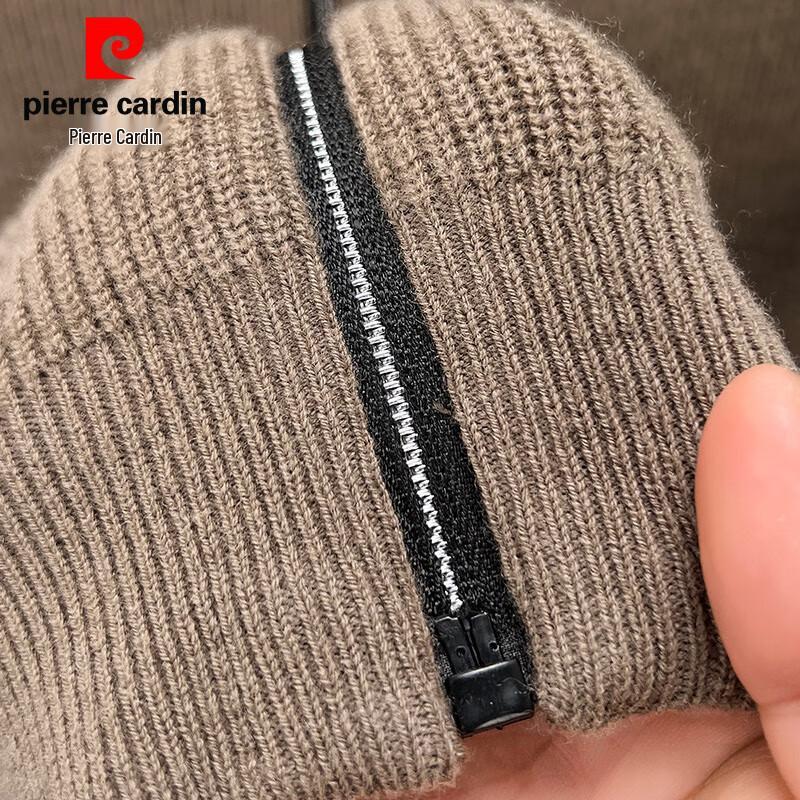 Pierre Cardin Men's 100% Wool Stand Collar Cardigan Vest