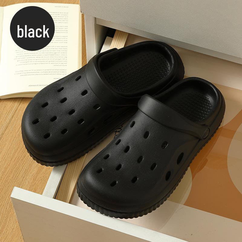 

Женские модные сандалии Crocs с нескользящей подошвой, мягкой подошвой, дышащие, универсальные, с двумя способами ношения, с закрытым носком. 36-37 (fits 35-36) чёрный