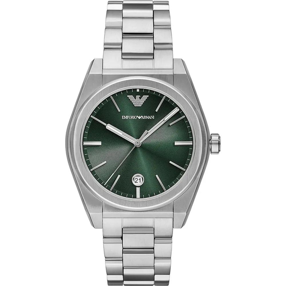 

Emporio Armani Federico Green Stainless Steel Silver-tone Men s Quartz Analog Watch AR11621 зелёный
