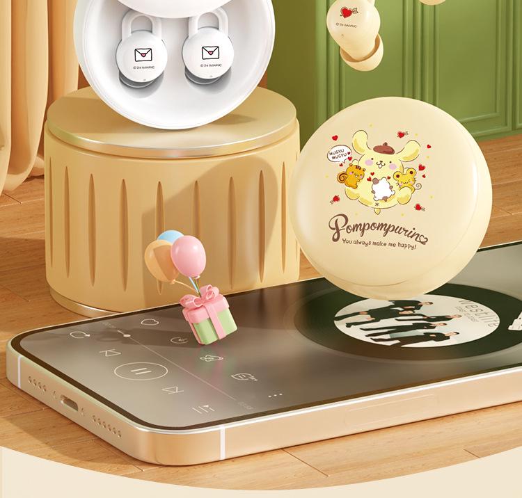 Ліцензійні справді бездротові Bluetooth навушники Sanrio для сну та спорту