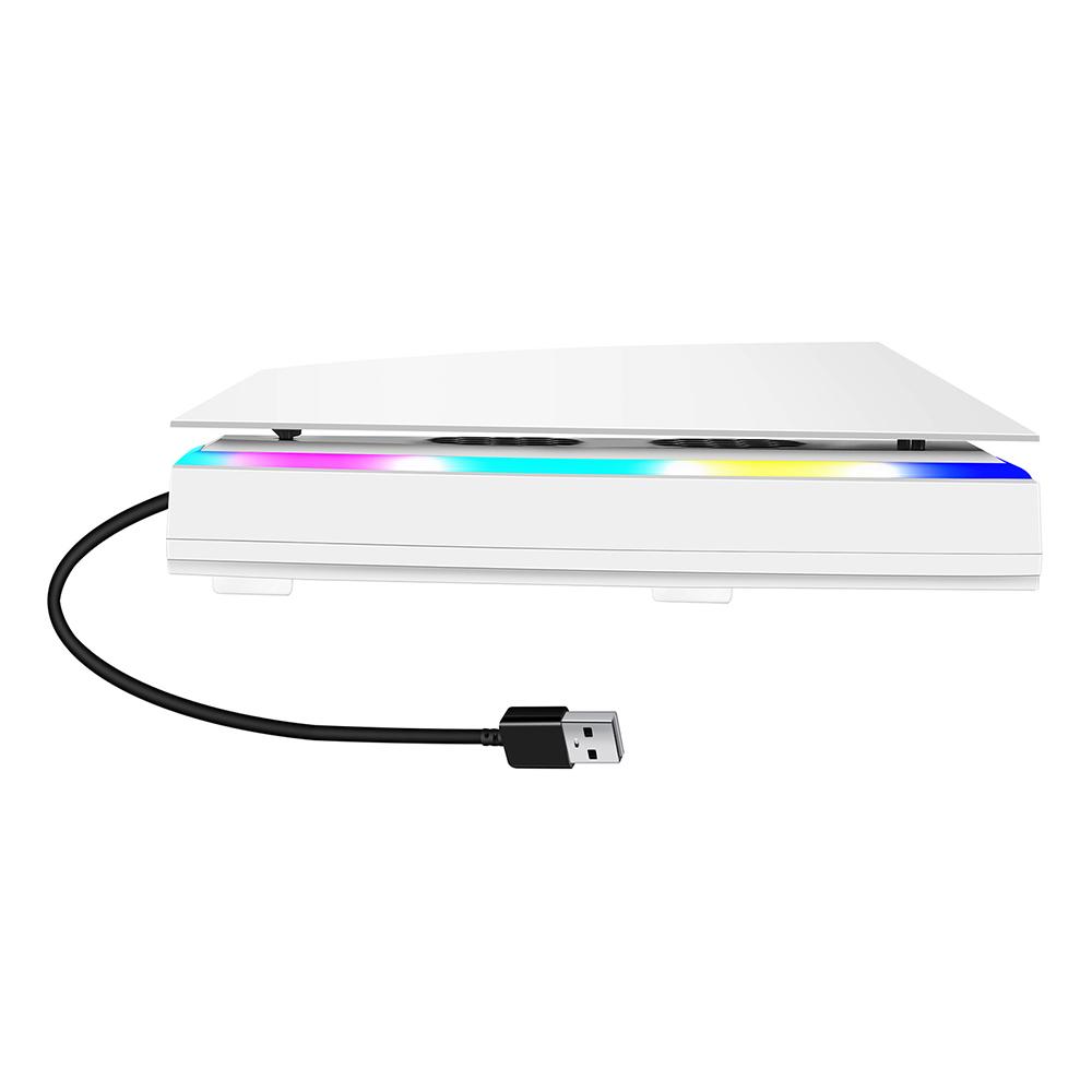 Console Cooling Fan 3 Wind Speed Colorful LED Light for PS5 Console Disc Edition/Digital Edition