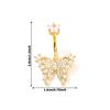 Butterfly Belly Button Rings Stainless Steel Navel Piercing Barbell For Women Zircon Belly Ring Sexy Body Jewelry Gifts