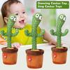 Dancing Cactus Toy Talking Cactus Toy for Babies Repeats What You Say Singing Mimicking Repeating The Cactus Plush Electric Toy with Colorful Glowing