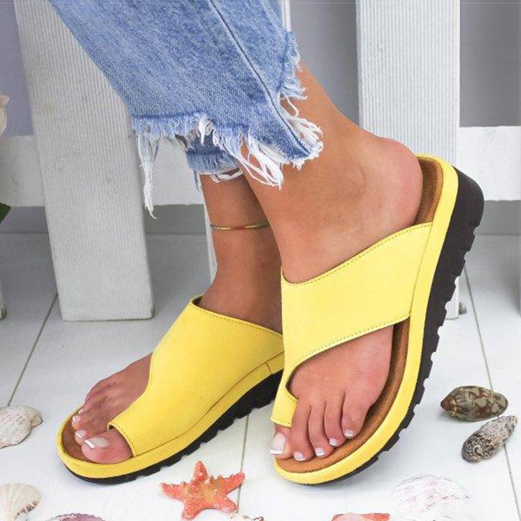 Women Sandals Casual Flip-flops Summer Shoes Woman Wedges Sandals Platform Heels Sandalias Mujer Big Toe Foot Correction Sandals