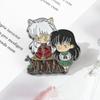 Stylish Japanese anime, cute Inuyasha and Nipporo Govi metal brooch jewelry