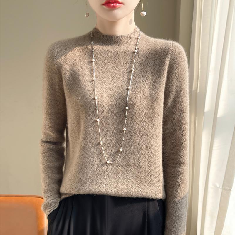 

Женский свитер 100% шерсть MODERN NEW SAGA водолазка вязаный пуловер толстые зимние джемперы женские вязаные топы 2XL верблюд