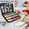 JUNING Sewing Portable Sewing Kit with Tools for and for Home Elementary School and Includes Black Storage Bag Colors XL Kit, Embroidery, Crafts,