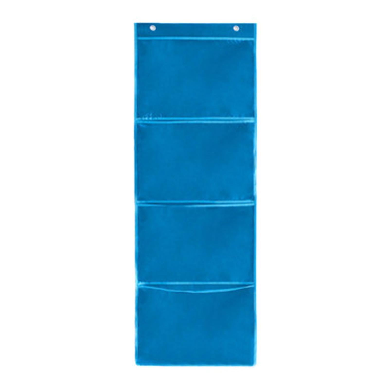 

Сумка для хранения в классе Карманная диаграмма Подвесной настенный органайзер для карточек для детских садов Карточки для домашнего задания Рисование Дисплей для картинок 4 синий