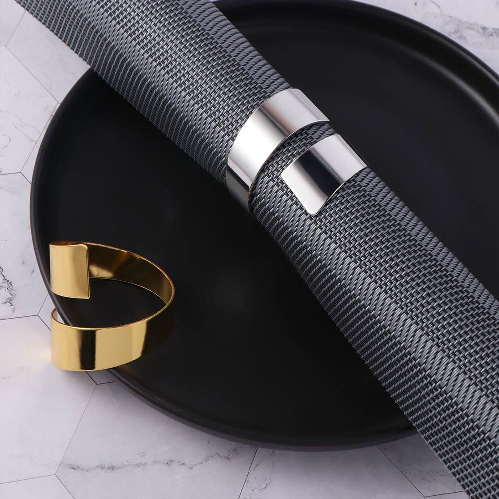 Gold/Silver Napkin Holder Gilded Wedding Towel Rings Household Napkin Ring Party