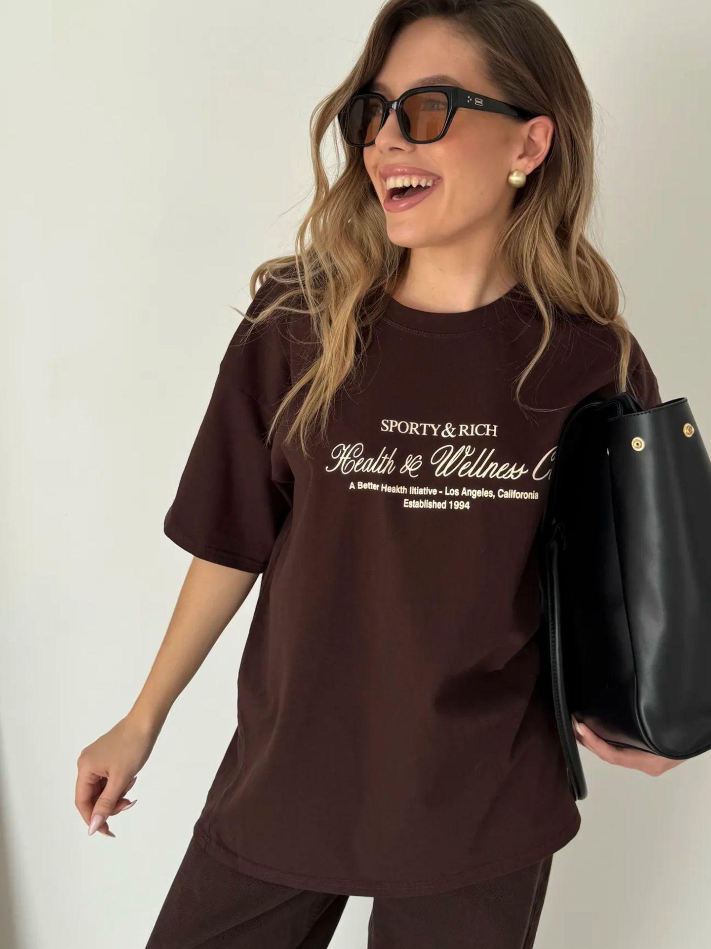 

Summer Casual Versatile Elegant 100%Cotton Short Sleevet Commutingins XXXL