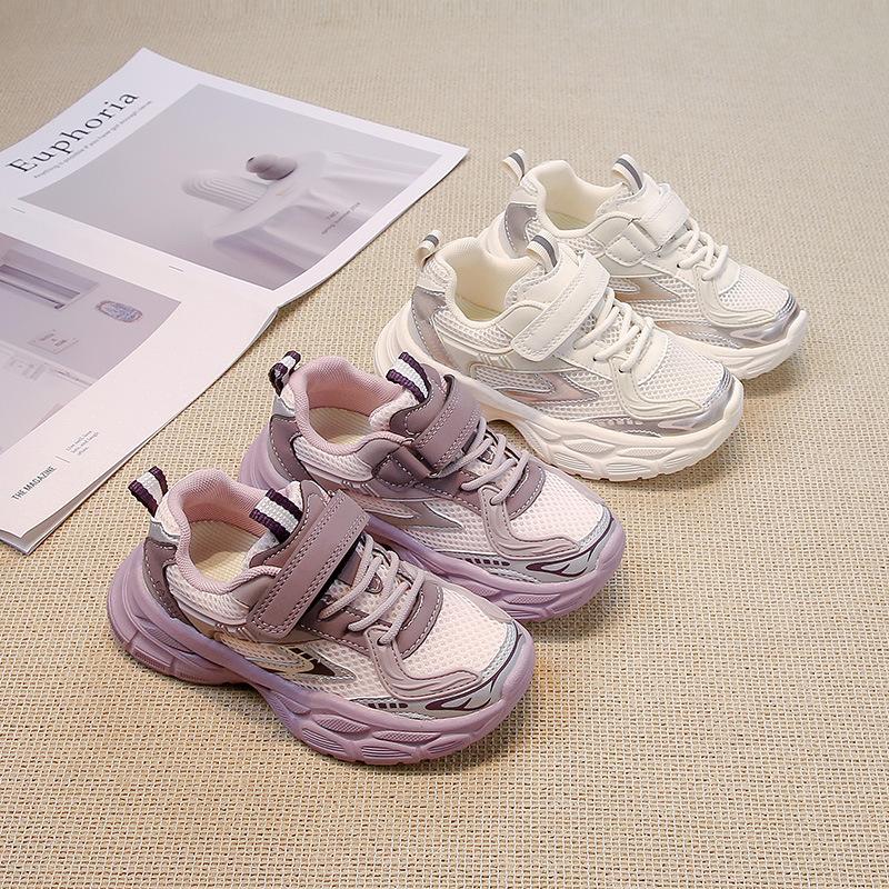 Girls' sports shoes 2025 new spring and autumn children's shoes mesh breathable dad shoes summer men's middle-aged and older children's mesh shoes