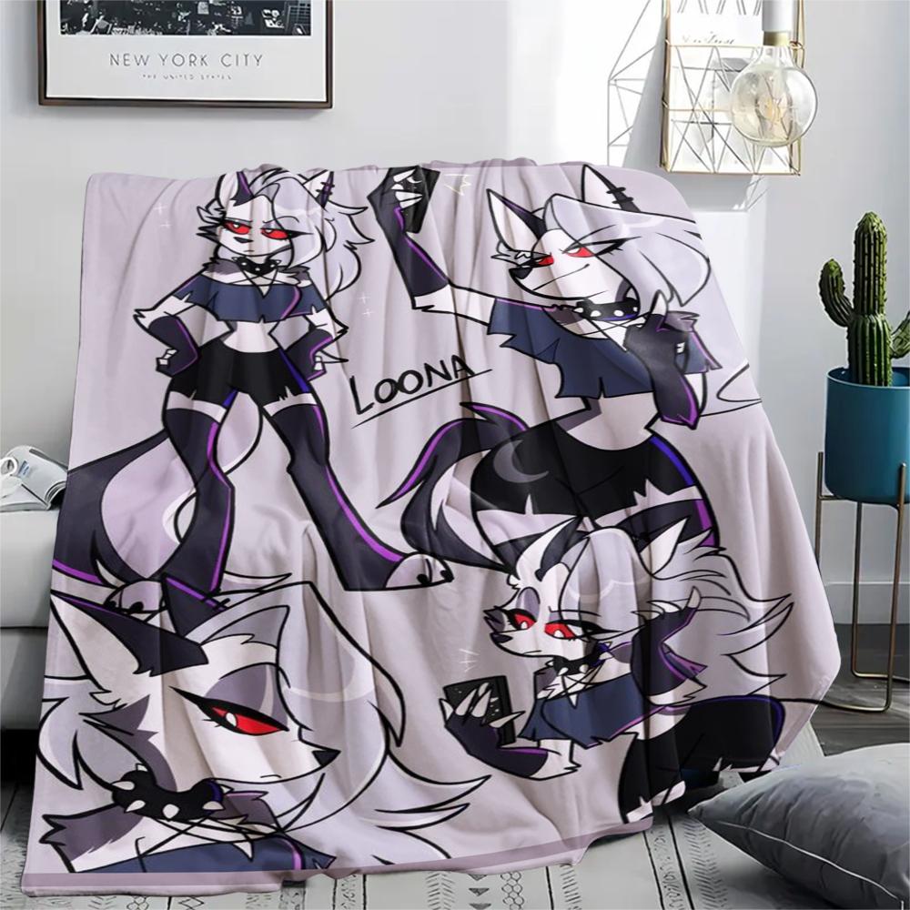 1PC Loona Print Flannel Blanket, High quality Comfortable for All Seasons, Home Decor, Warmth and Comfort, Perfect for Christmas Gifts 72
