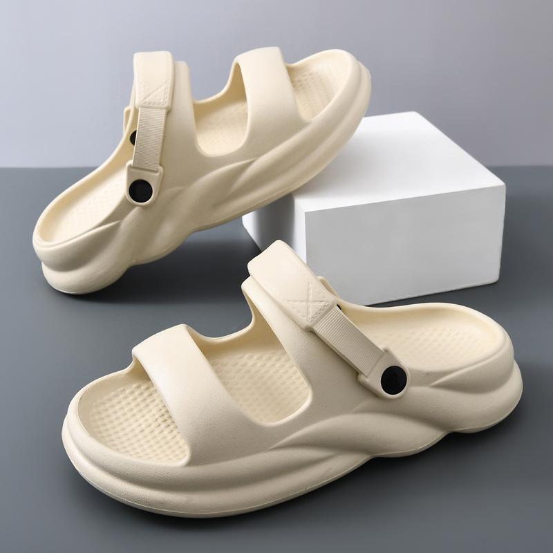 Men's Slippers Outdoor Sports Beach Shoes Non-slip Waterproof Deodorant Platform Sandals Men's Soft-soled Summer Cool Slippers