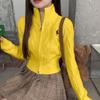 Korean Retro Cable Knit Sweater Women Short Embroidered Cardigan Fall Fashion Clothes