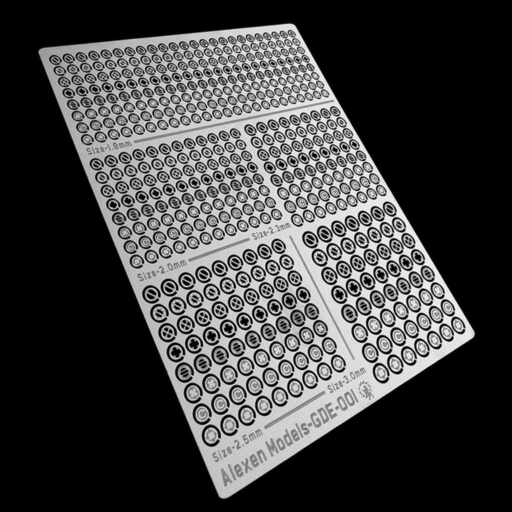 Metal Etching Sheet 3.54x2.76inch Compact Models Modification Stability Hobby Accessories Version