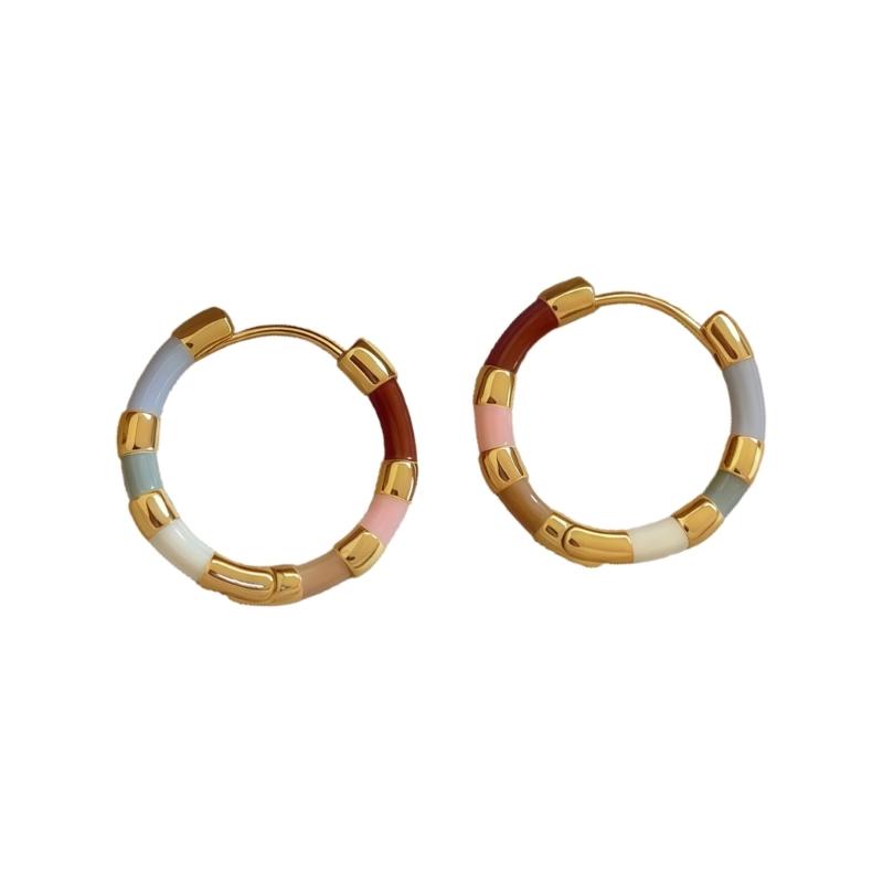 Цветные эмалированные клипсы для ушей Прочные металлические модные аксессуары Портативные дизайны Модные молодежные стили 1