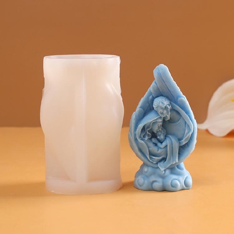 Holy Family Nativity Epoxy Resin Mould Casting Tool for DIY Gypsum Ornaments