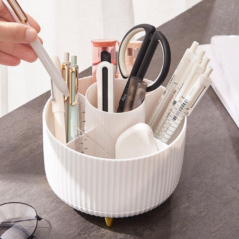 Drehbarer Stifthalter Großes Fassungsvermögen Schreibtisch Schreibwaren Kosmetik Aufbewahrungsbox Kinder Schreibtisch Make-up Pinsel Dose