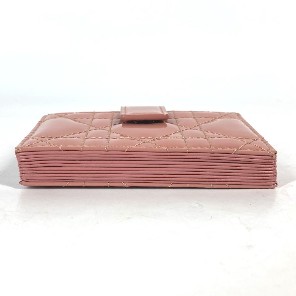 CHRISTIAN DIOR Cannage Lady Dior card holder case accordion enamel Card Case